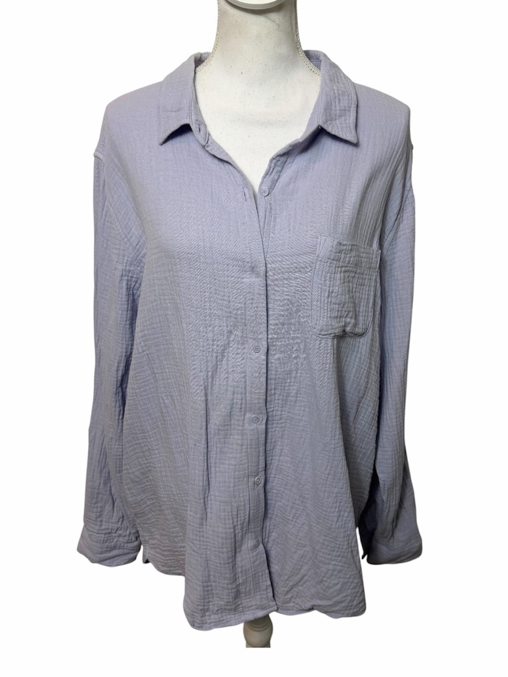 Nine West Light Purple Long Sleeve Top XXL